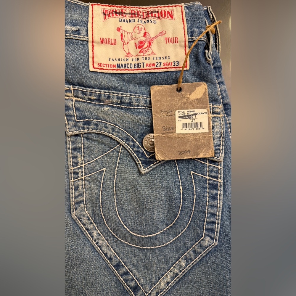 True Religion Marco Big T Light Blue Men’s Jeans size 27